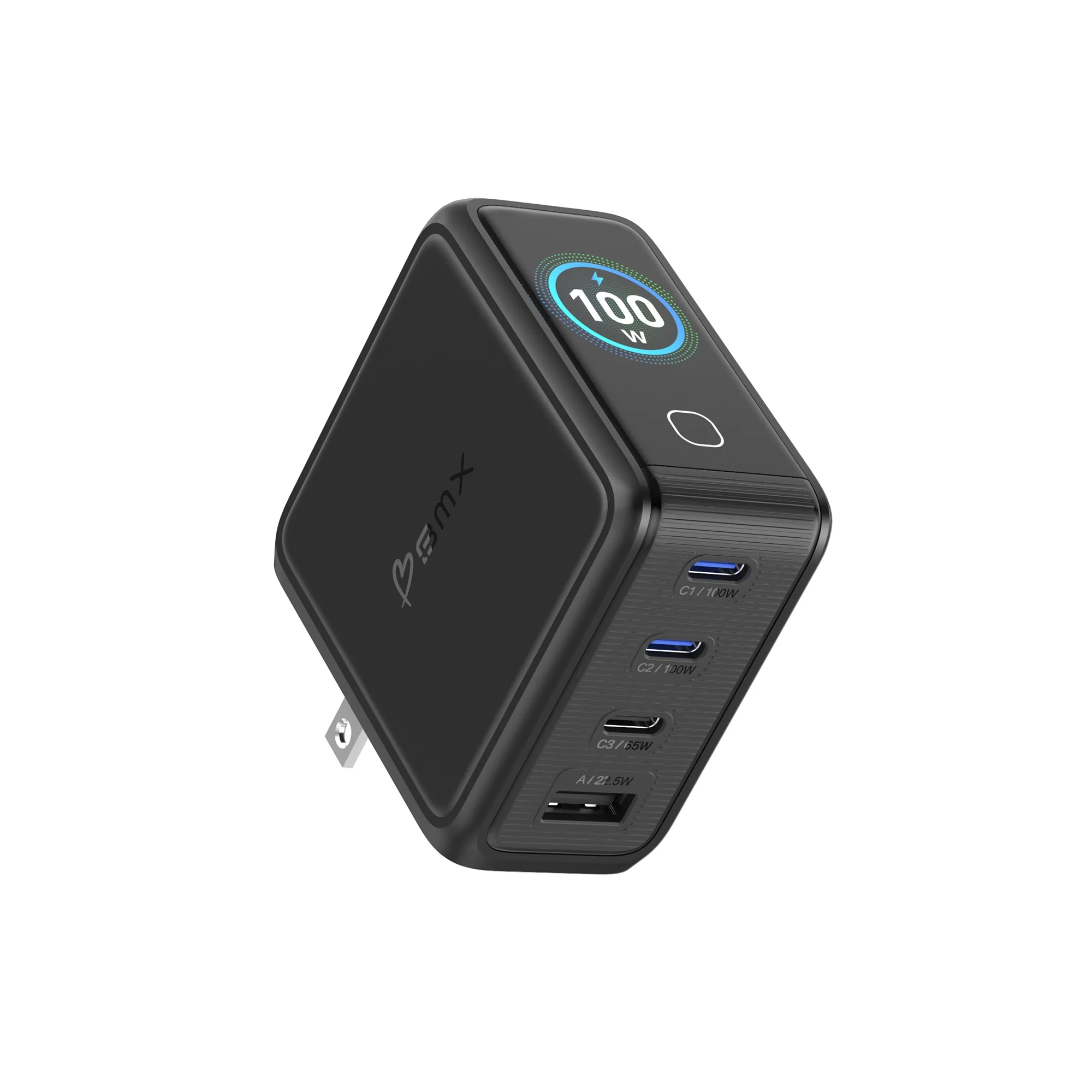 BMX GaNsta laptop travel charger with LCD display (70W) - Image 4