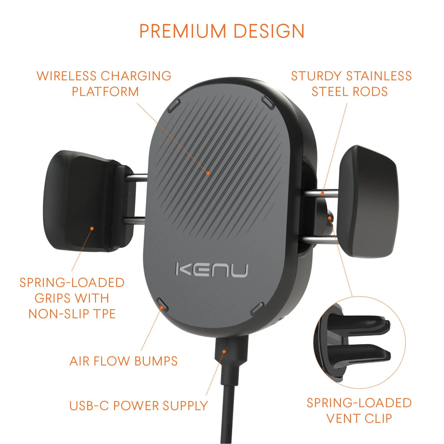 Kenu Airframe Wireless iPhone car vent mount - Image 2