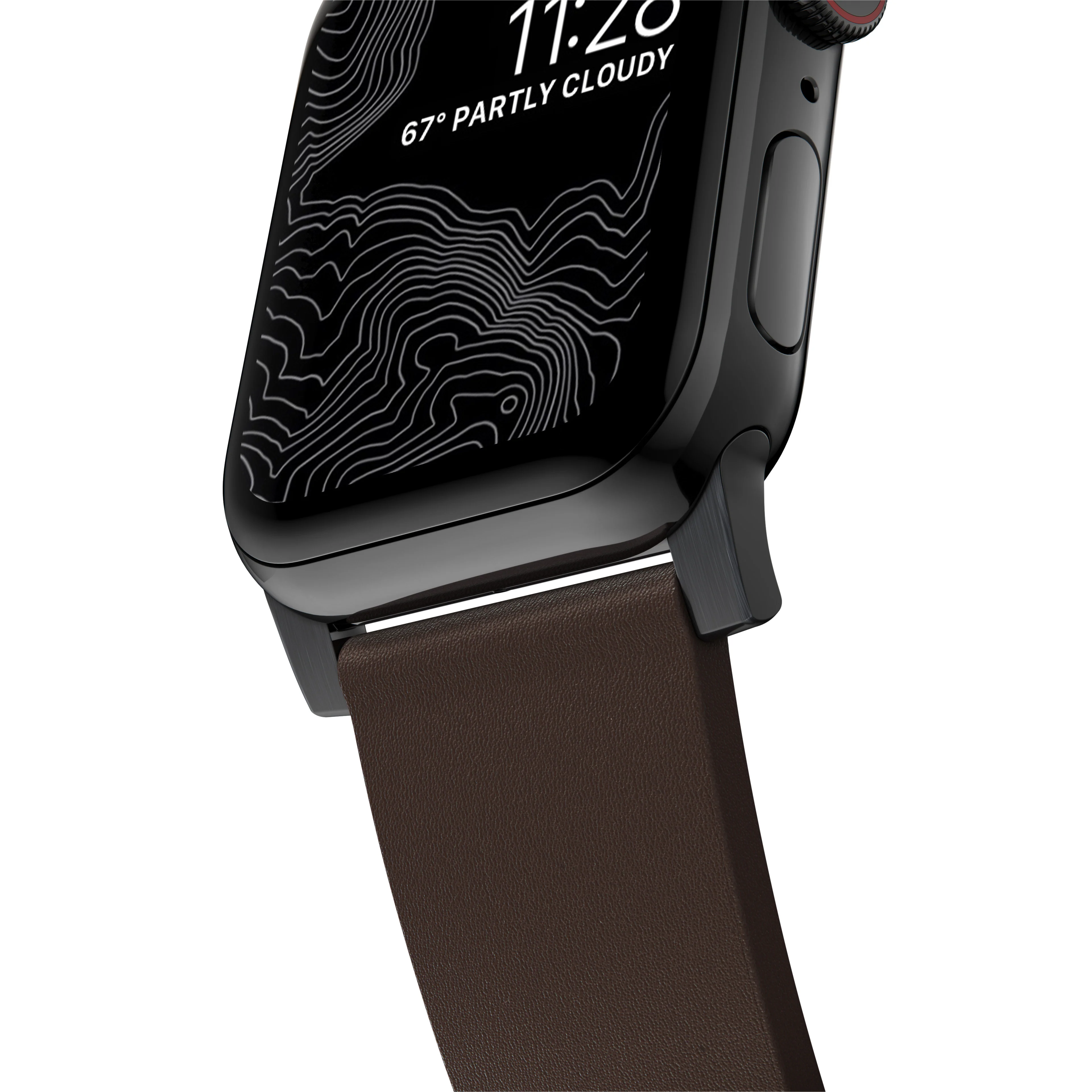 Nomad Active Pro leather band brown / black hardware (45-49mm) - Image 3