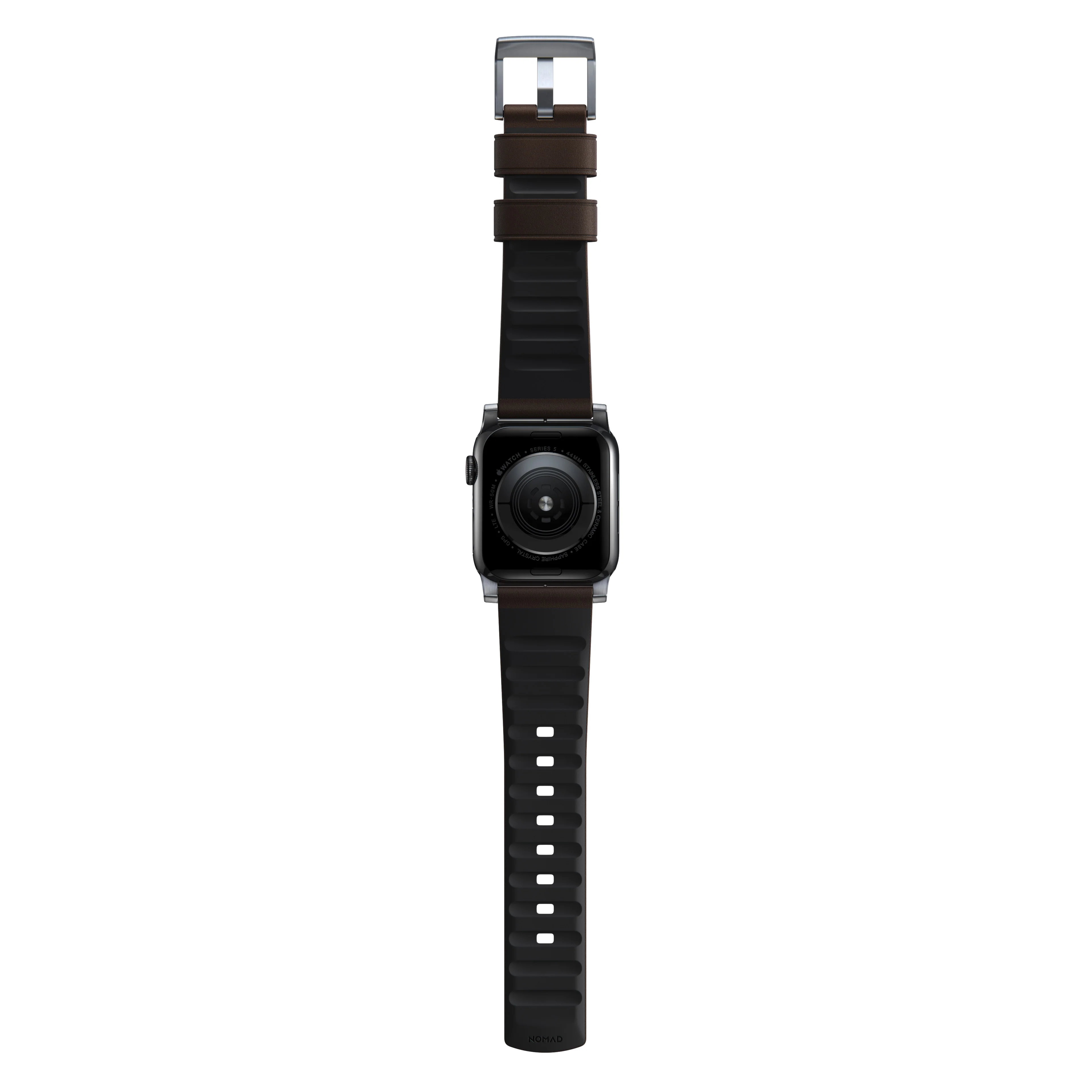 Nomad Active Pro leather band brown / silver hardware (45-49mm) - Image 9