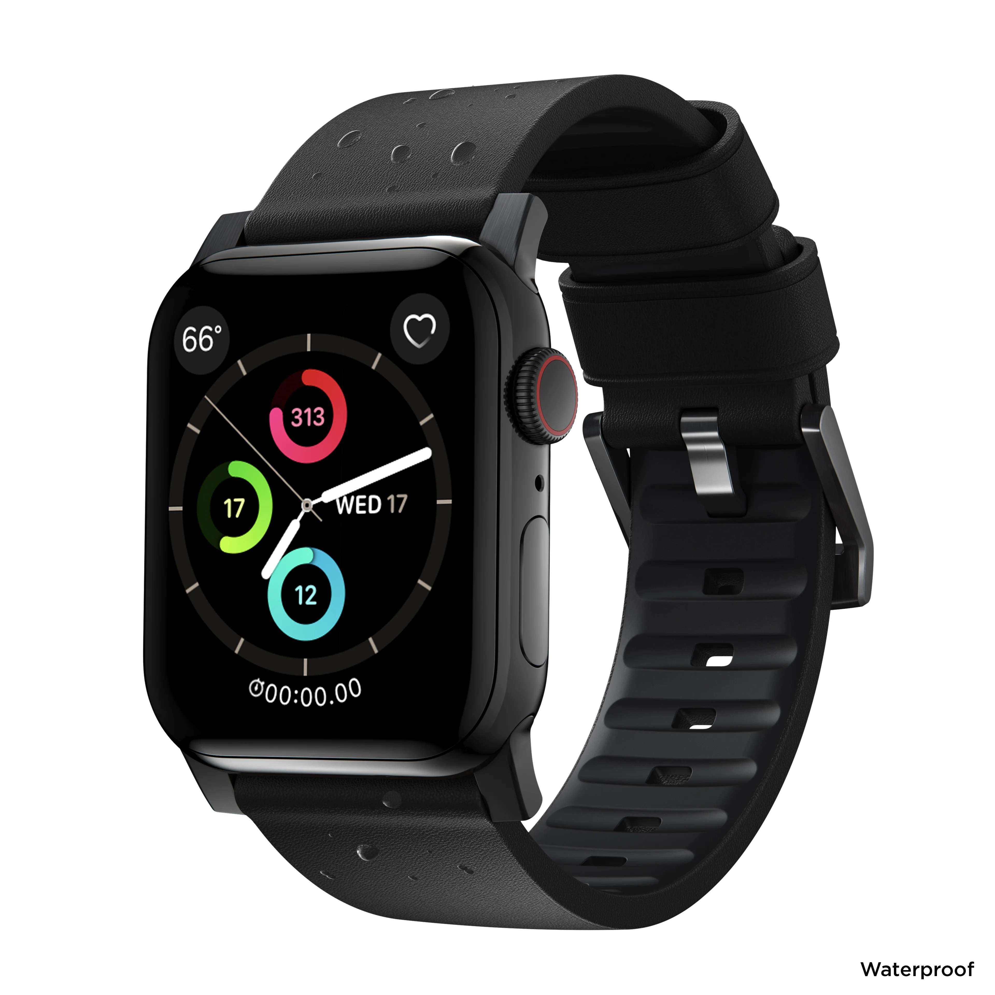 Nomad Active Pro leather band pro black / black hardware (45-49mm) - Image 4