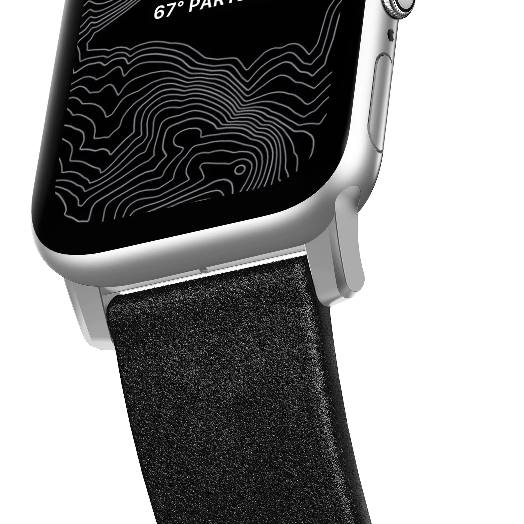 Nomad Modern leather band black / silver hardware (45-49mm) - Image 5