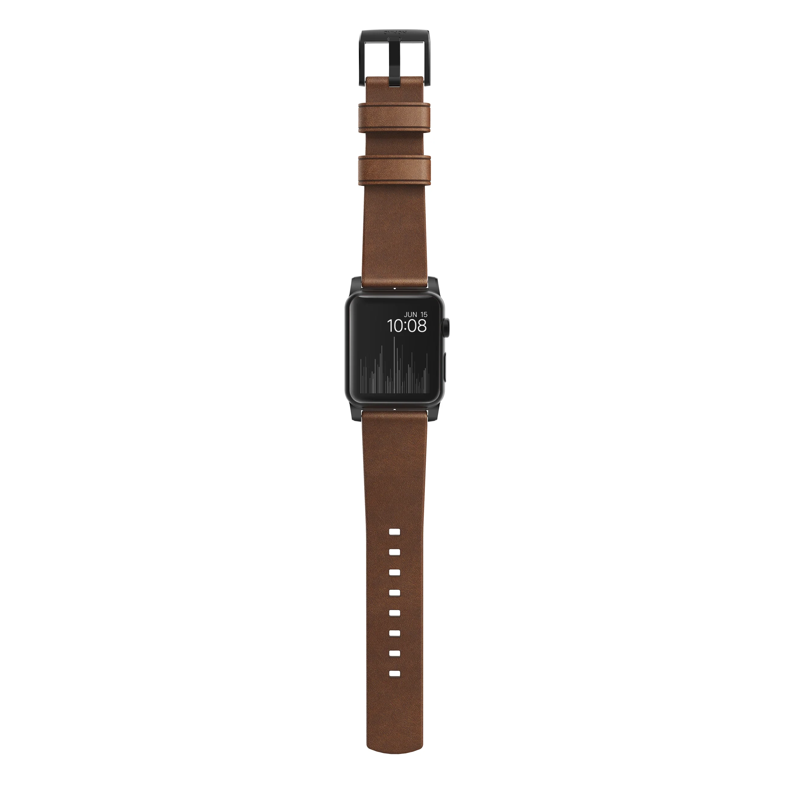 Nomad Modern leather band brown / black hardware (45-49mm) - Image 4