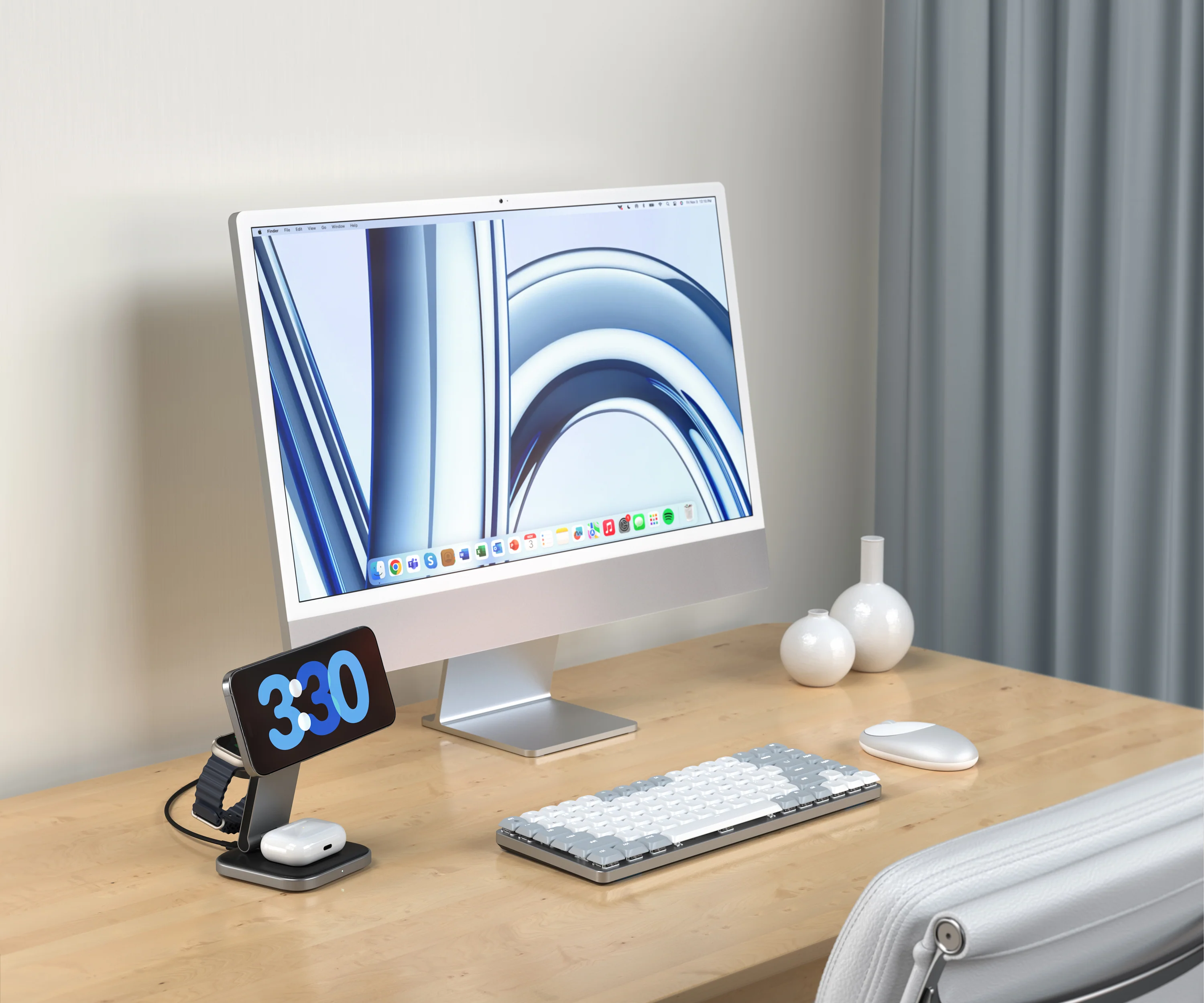 Satechi 3-in-1 Foldable Qi2 wireless charging stand - Image 7