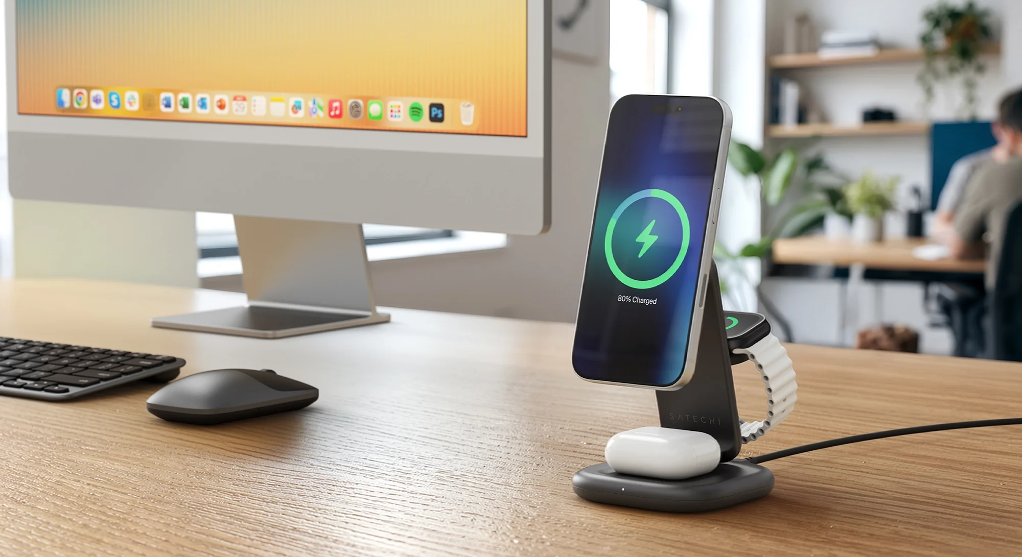 Satechi 3-in-1 Foldable Qi2.2 wireless charging stand (25W) - Image 16