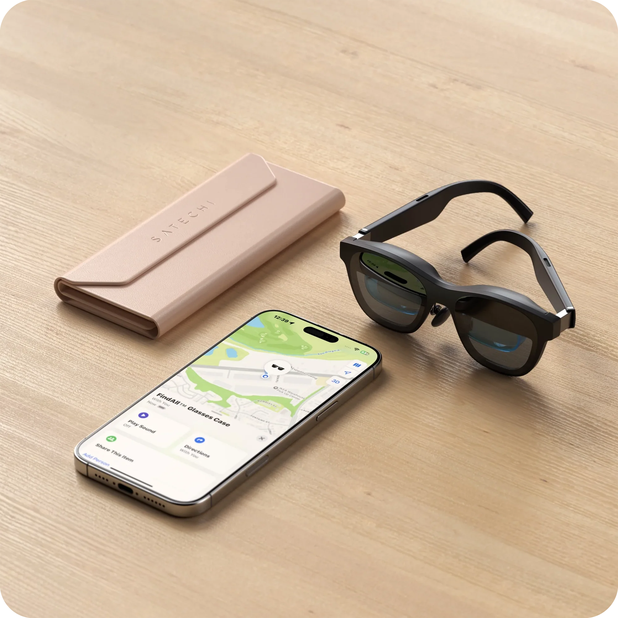 Satechi FindAll vegan-leather glasses case with Find My - Image 12