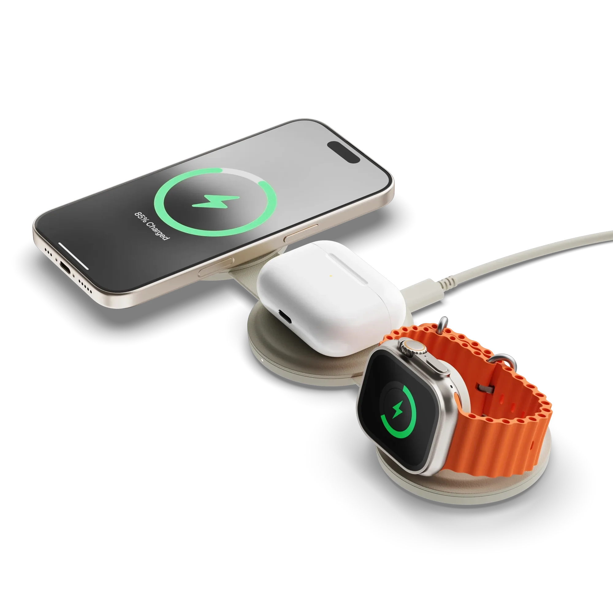 Satechi OntheGo 3-in-1 Qi2 wireless charger (15W) - Image 4
