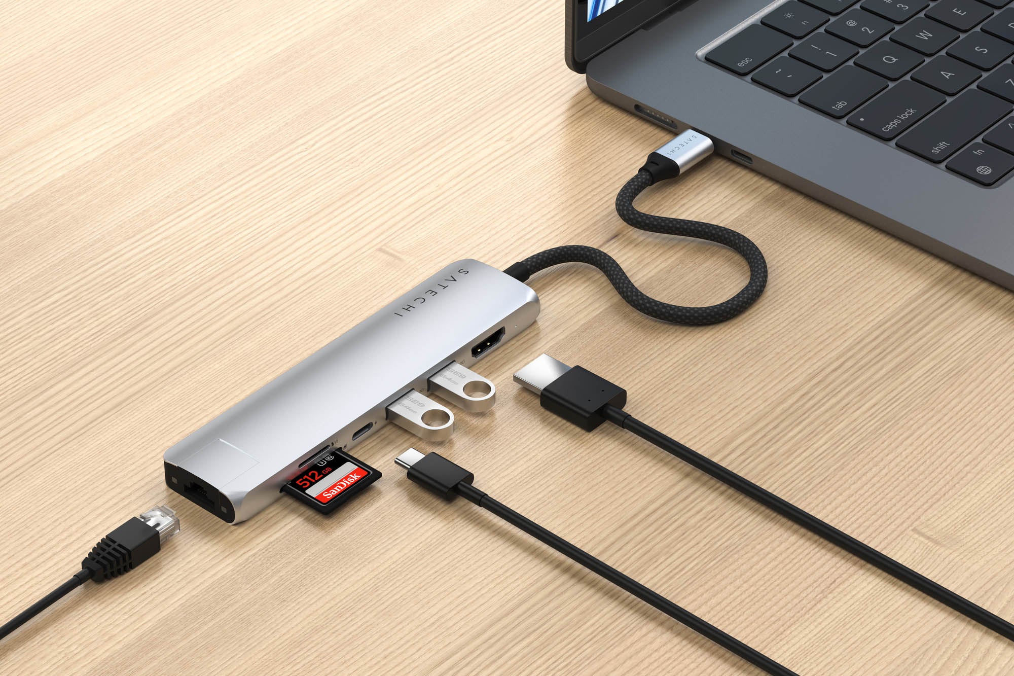 Satechi USB-C 7-in-1 Slim multiport adapter (ethernet) - Image 23