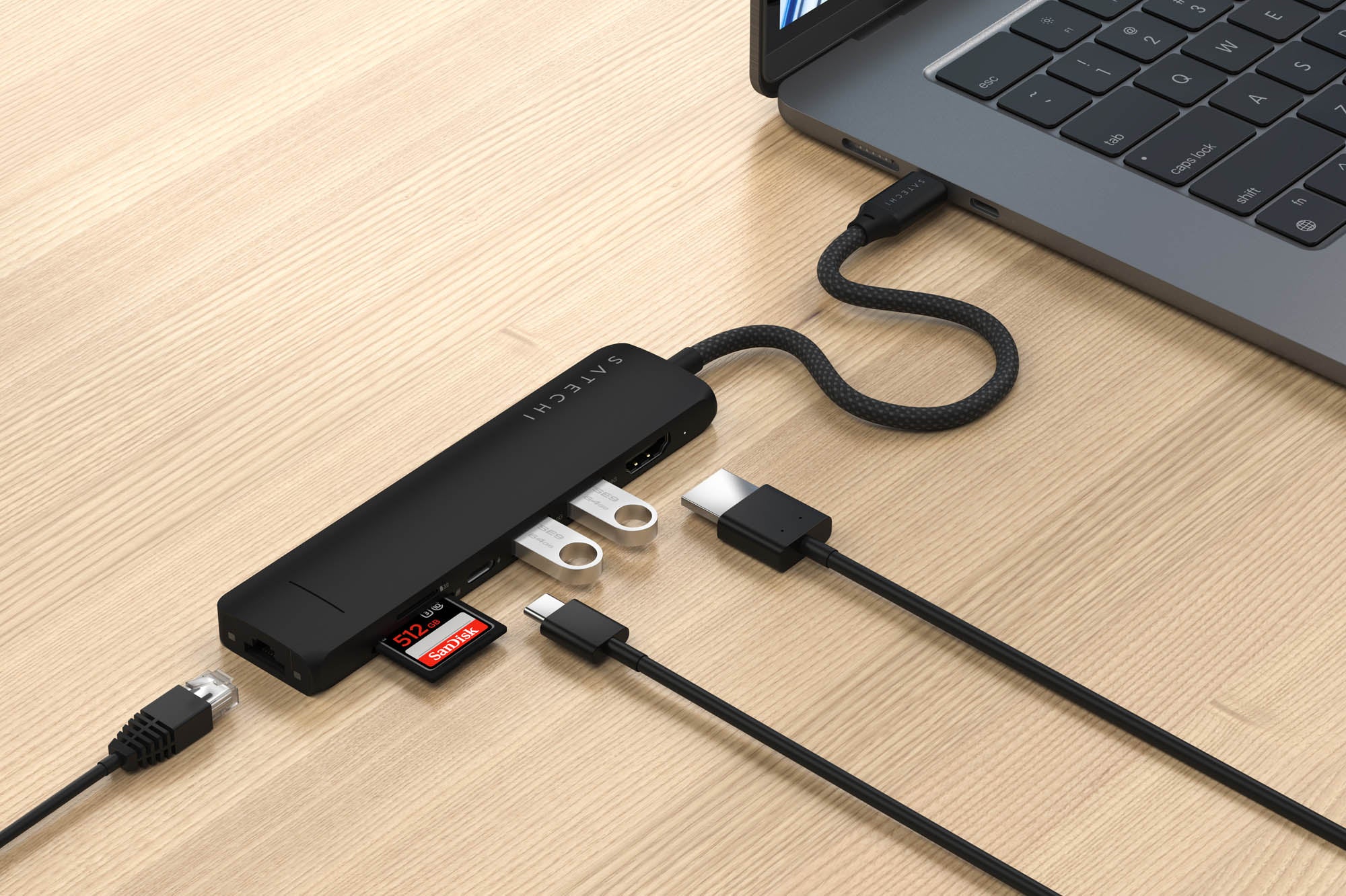 Satechi USB-C 7-in-1 Slim multiport adapter (ethernet) - Image 7