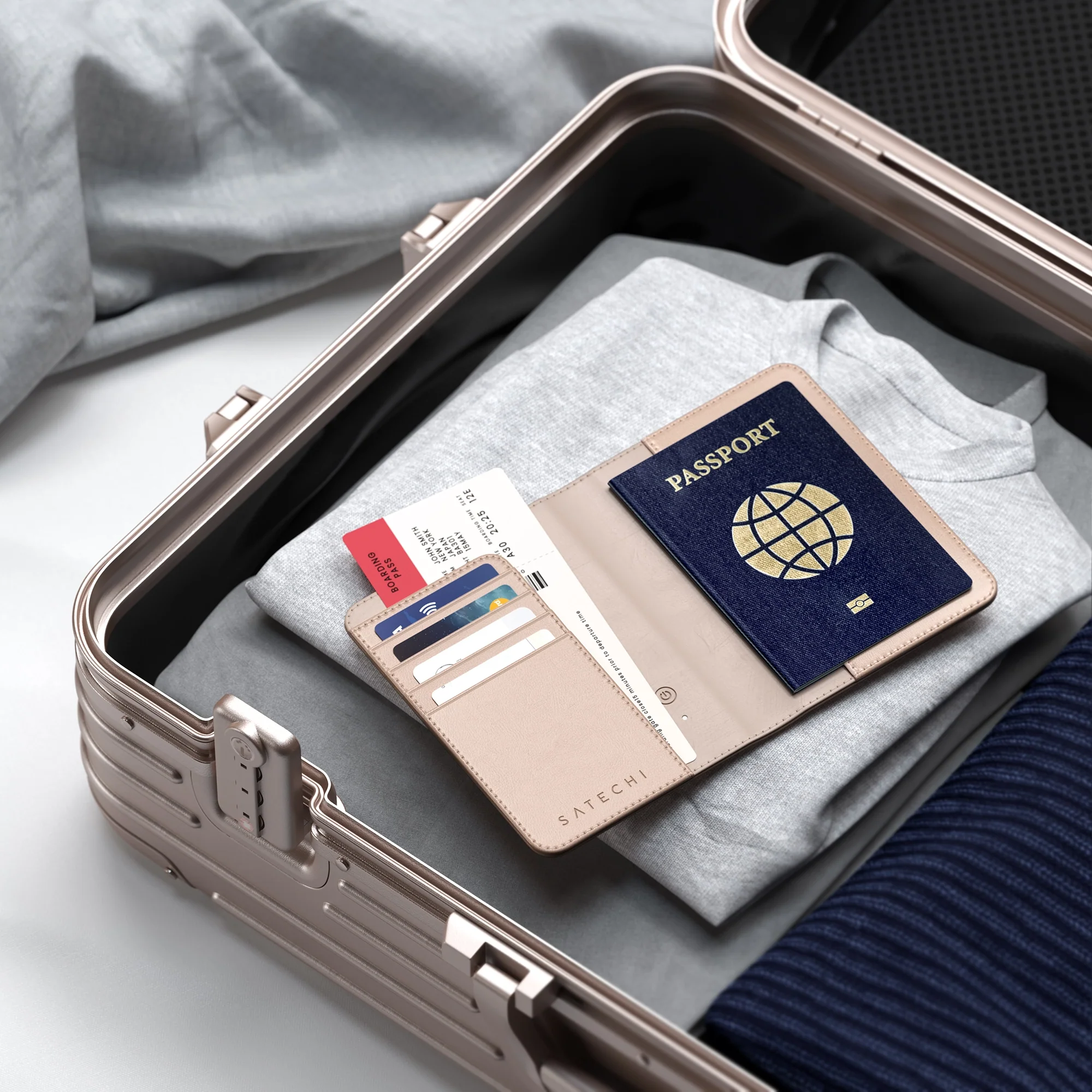 Satechi FindAll vegan-leather passport cover with Find My - Image 10