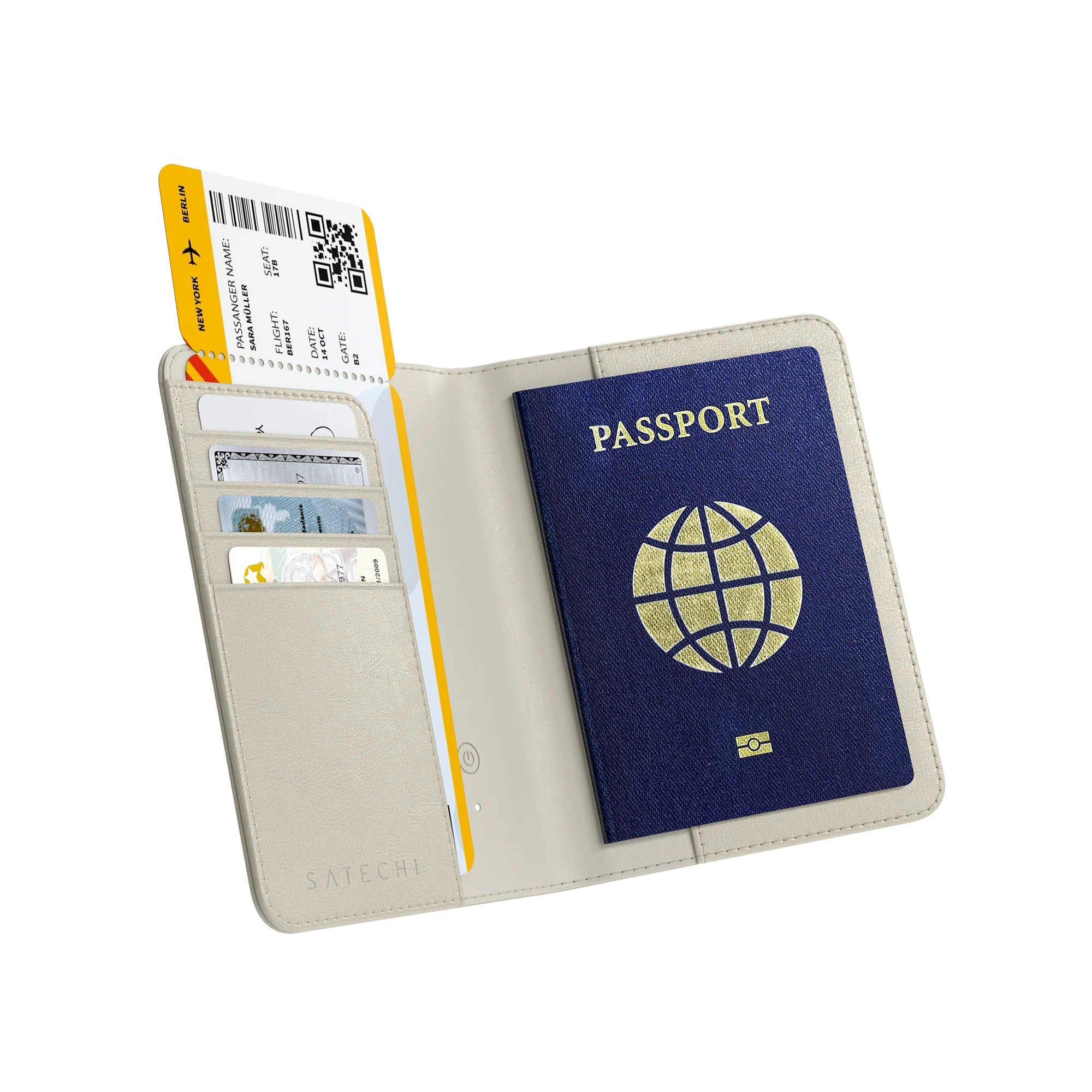 Satechi FindAll vegan-leather passport cover with Find My - Image 12