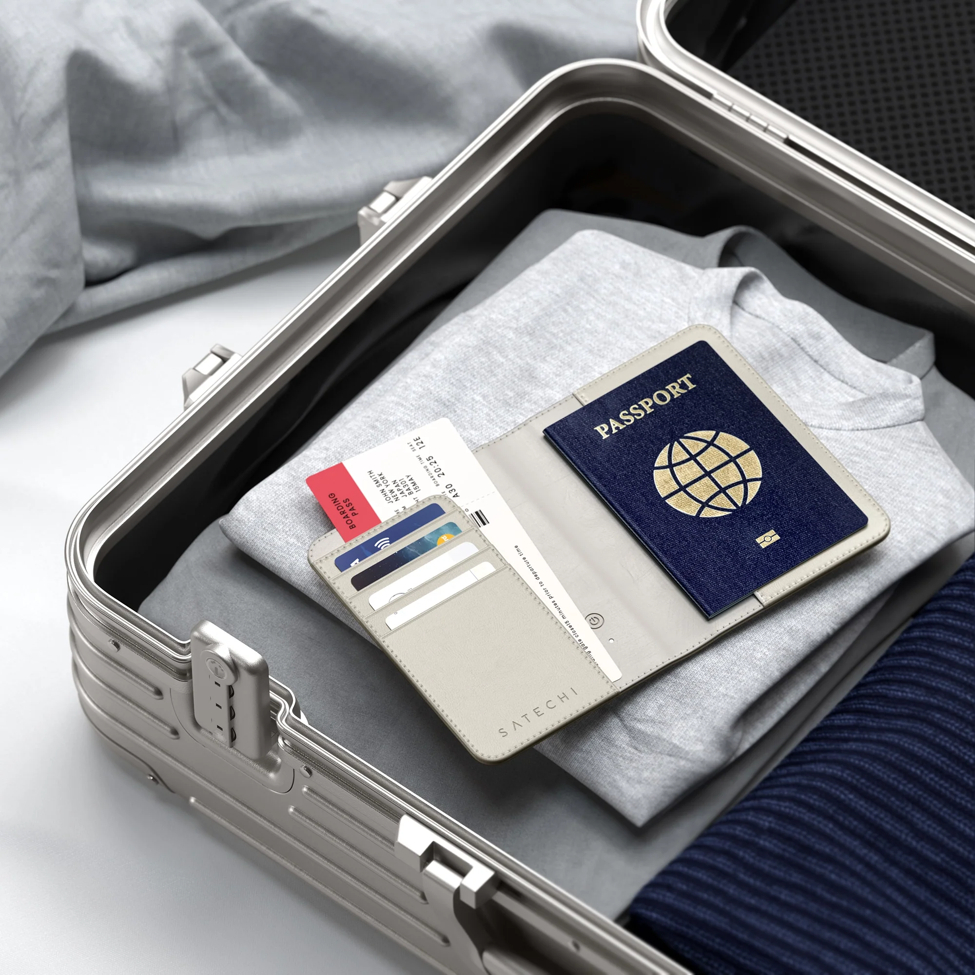 Satechi FindAll vegan-leather passport cover with Find My - Image 25