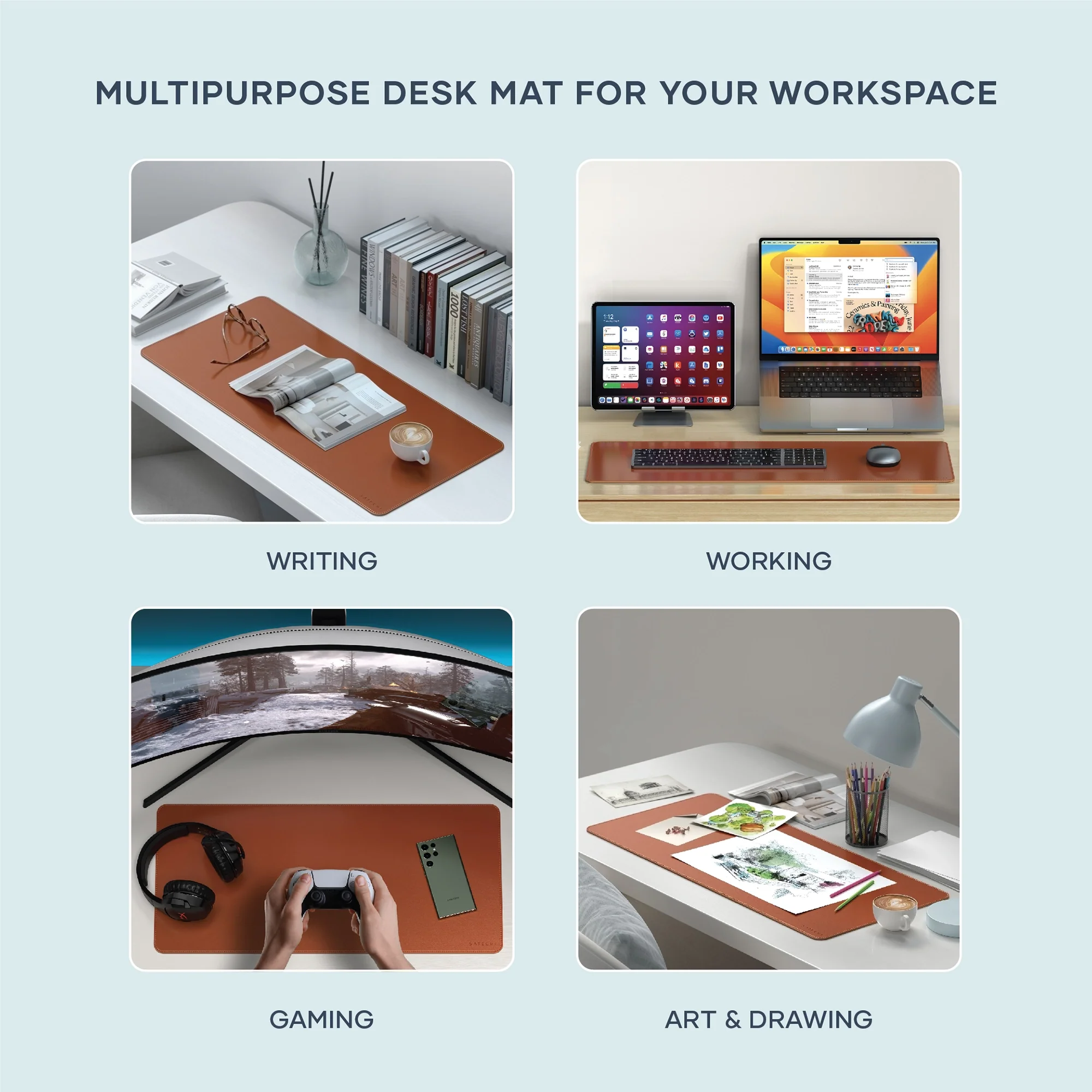 Satechi Vegan-leather premium desk mat - Image 30